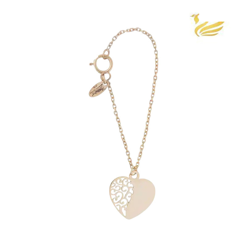 آویز ساعت طلا 18 عیار زنانه گالری قو طلایی مدل قلب نیمه پر اسلیمی آویز ساعت طلا 18 عیار زنانه گالری قو طلایی مدل قلب نیمه پر اسلیمی