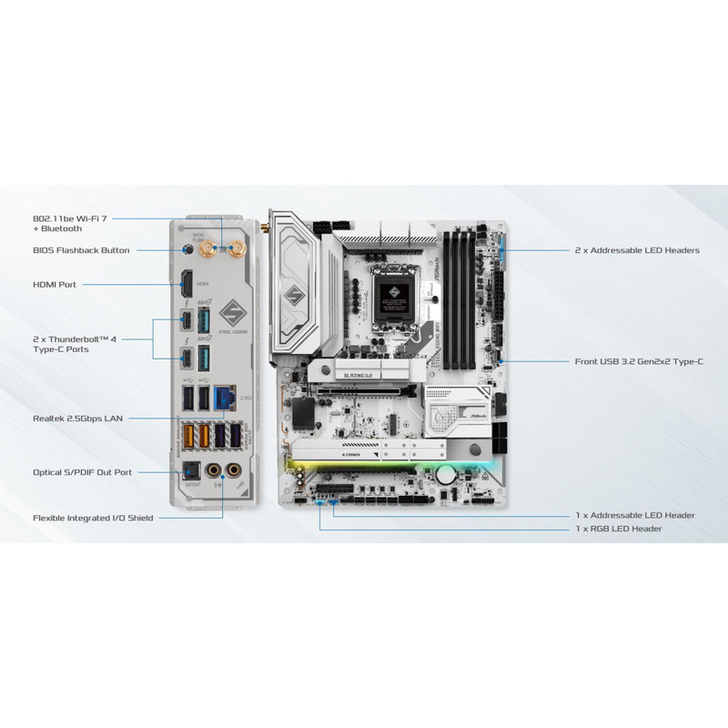 مادربرد ازراک مدل Z890 Steel Legend WiFi