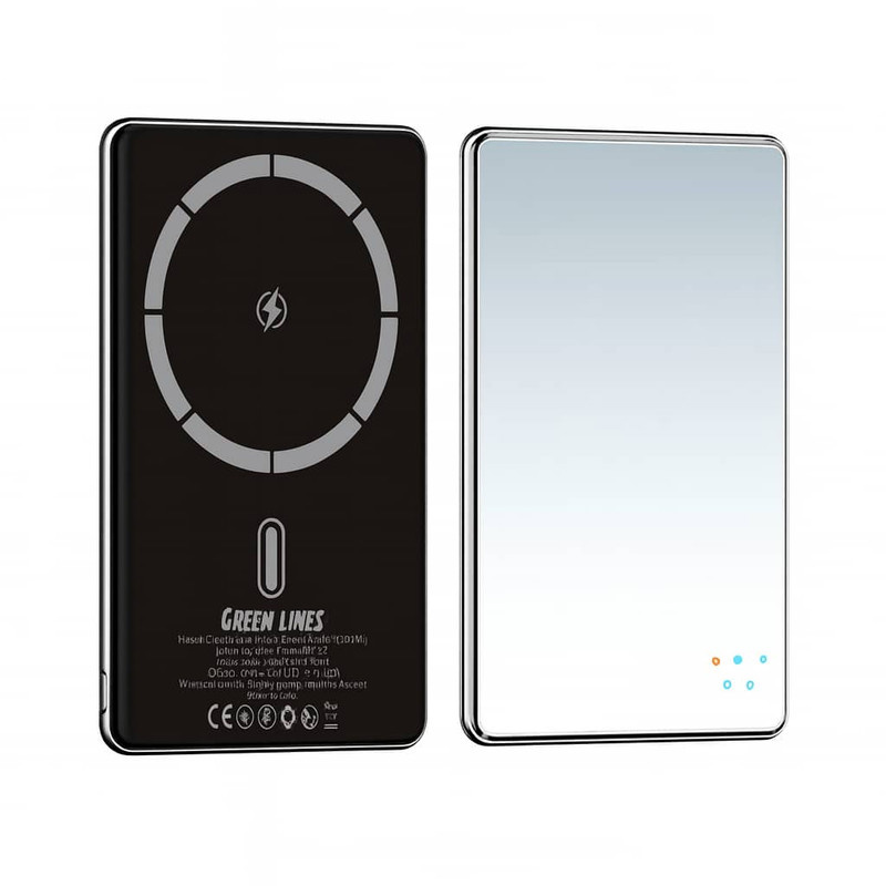 پاوربانک 15 وات گرین لاین مدل مگ سیف Mirror Design با ظرفیت 10000 میلی آمپر ظرفیت پاوربانک 15 وات گرین لاین مدل مگ سیف Mirror Design با ظرفیت 10000 میلی آمپر ظرفیت