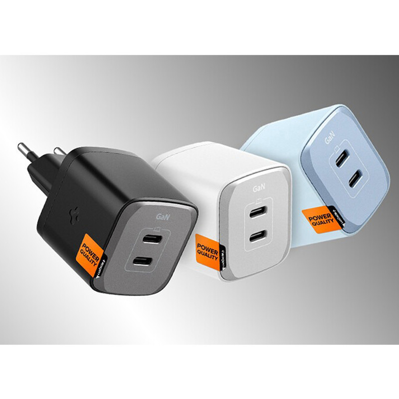 شارژر دیواری 45 وات دو پورت اسپیگن مدل PE2203EU شارژر دیواری 45 وات دو پورت اسپیگن مدل PE2203EU