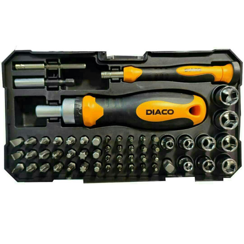 مجموعه سری و پیچ گوشتی دیاکو مدل AJ-DIACO-27PCS بسته 55 عددی