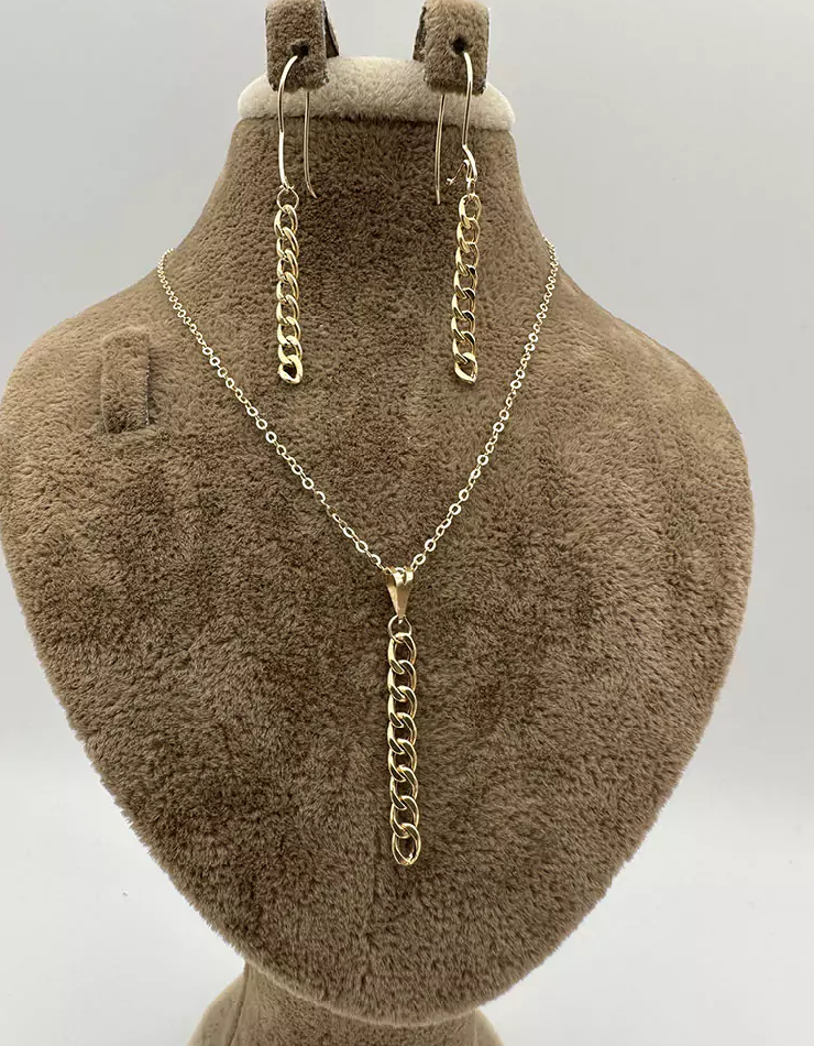 نیم ست طلا 18عیار اپال گلد مدل کارتیر CA02 نیم ست طلا 18عیار اپال گلد مدل کارتیر CA02