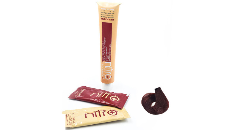 رنگ مو نیترو سری Keratine شماره 6.55 رنگ بلوند ماهاگونی تیره