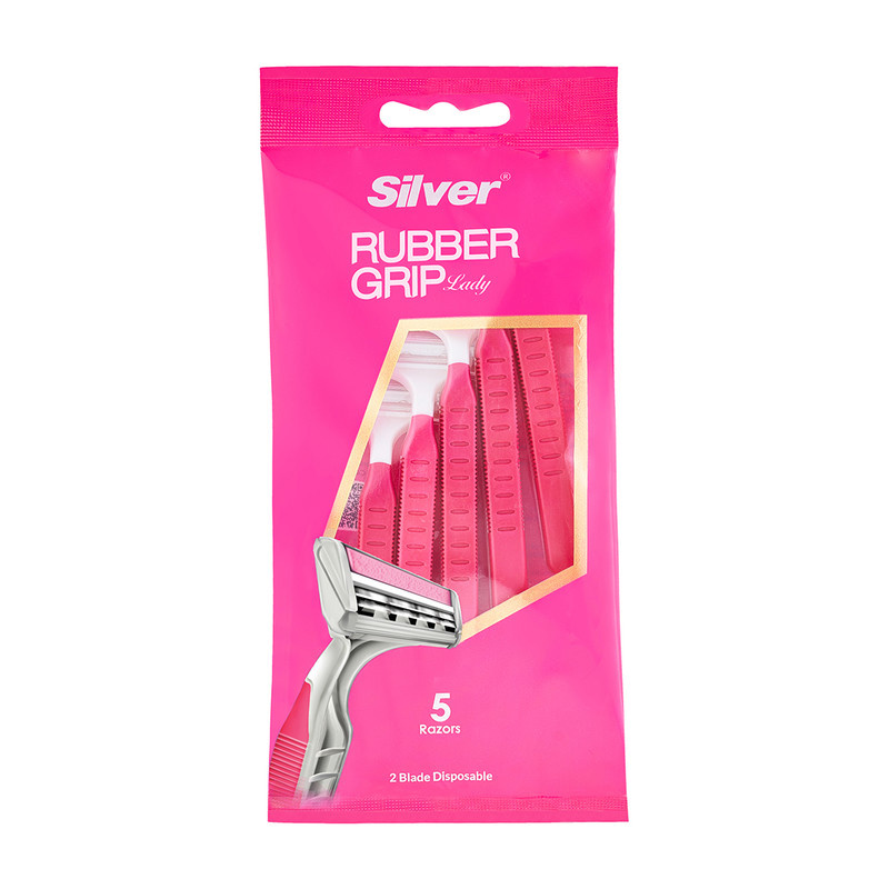 خود تراش سیلور مدل Rubber Grip بسته 5 عددی