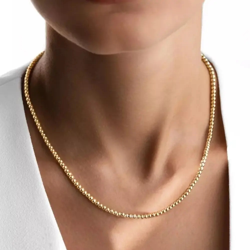 نیم ست طلا 18 عیار زنانه گوی بزرگ (توپی) قطر هر گوی 0.2 سانتی متر