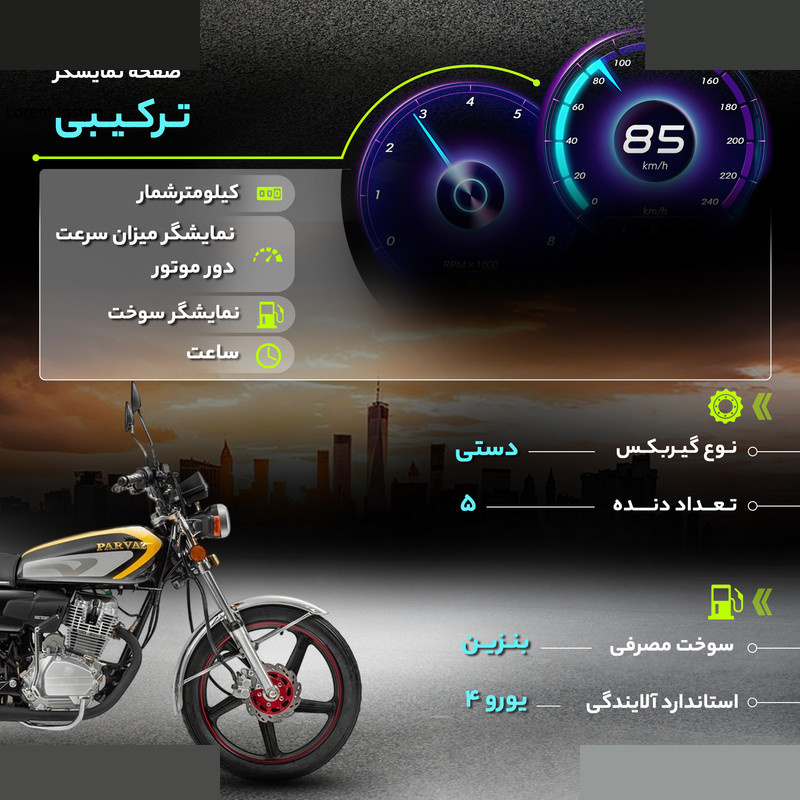 موتور سیکلت نیروموتور مدل CDI200 سال 1404