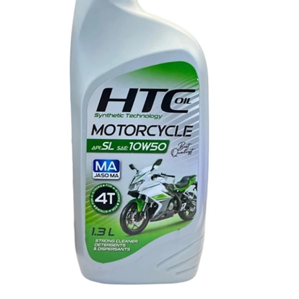 روغن موتور سیکلت اچ تی سی اویل مدل 10W50-SL-MA حجم 1300 میلی لیتر