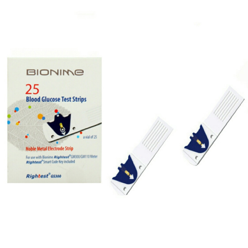 نوار دستگاه تست قند خون بایونیم مدل sensor بسته 25 عددی