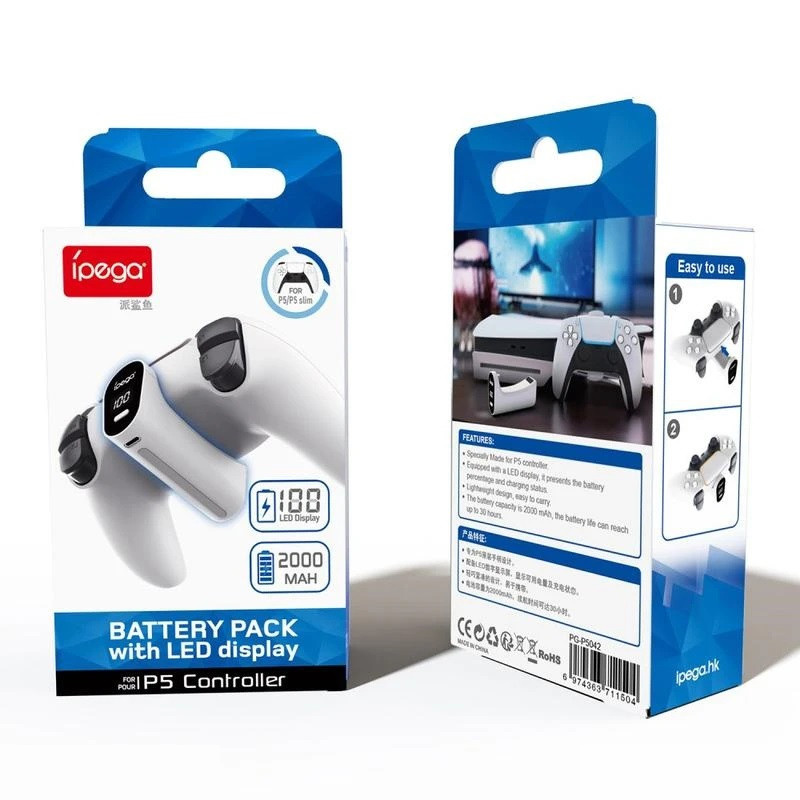 پاوربانک و باتری یدک دسته بازی پلی استیشن 5 آی پگا  کد 1 ظرفیت 2000 میلی آمپر ساعت