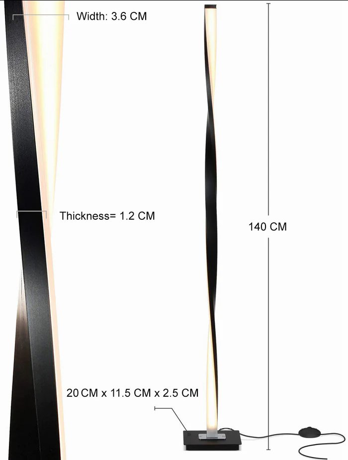آباژور ایستاده طرح مارپیچی کد 00687 آباژور ایستاده طرح مارپیچی کد 00687