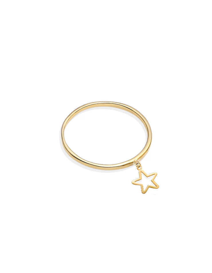 انگشتر طلا 18عیار اپال گلد مدل آویز ستاره انگشتر طلا 18عیار اپال گلد مدل آویز ستاره