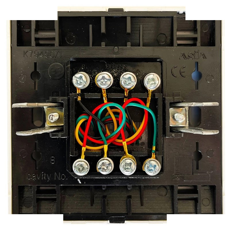 پریز تلفن دوقلو صنایع آسیا الکتریک مدل کریستال SS