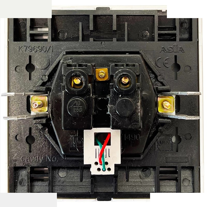 پریز تلفن دومنظوره صنایع آسیا الکتریک مدل کریستال SS