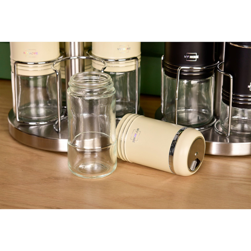 ست آبلیموخوری و نمک پاش MY HOME طرح گرد مجموعه 4 عددی