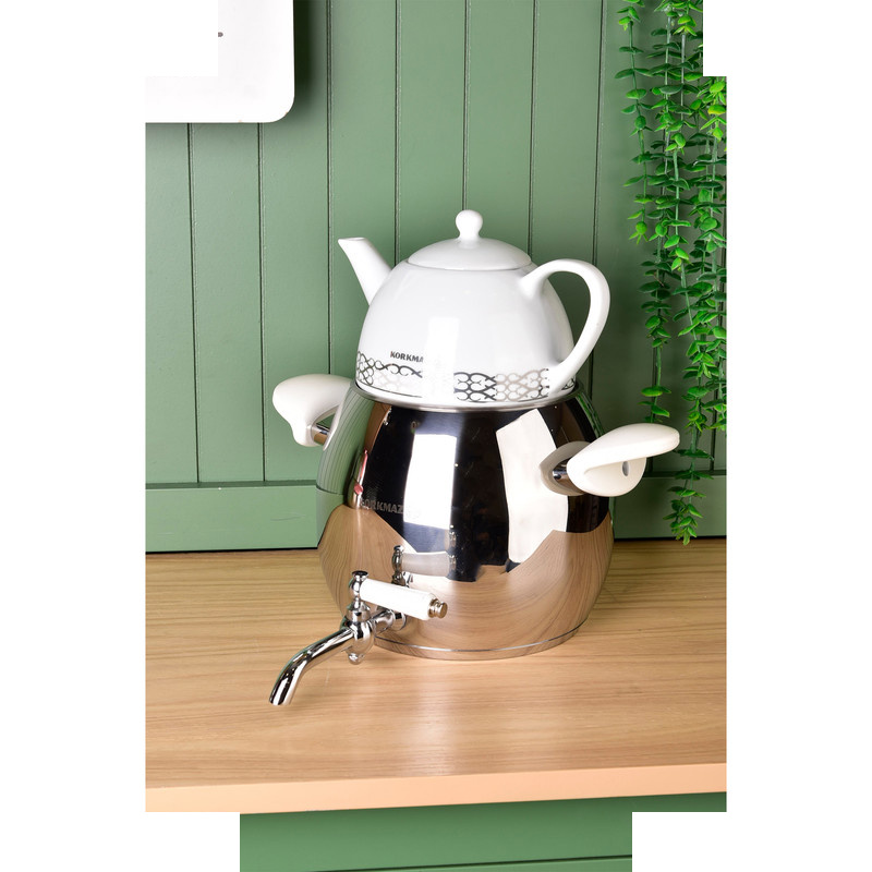 ست کتری قوری کرکماز کد 020 گنجایش کتری 4 لیتر گنجایش قوری 1 لیتر