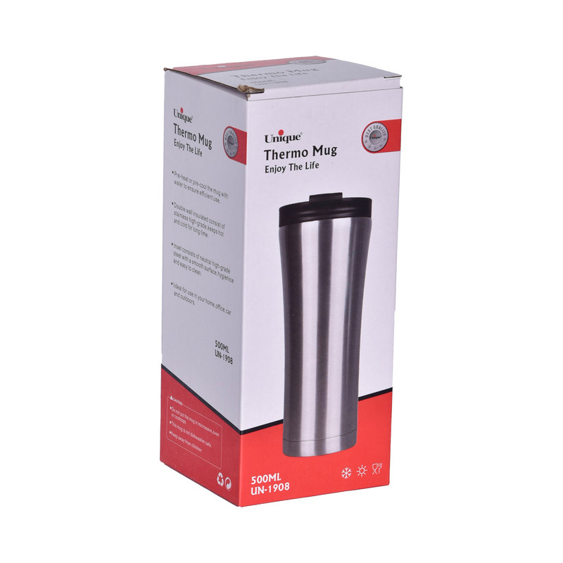ماگ سفری یونیک مدل استیل کد 1908 گنجایش 0.5 لیتر