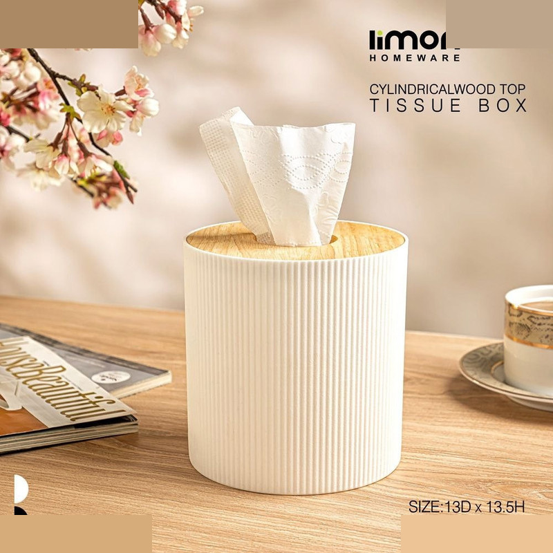 جعبه دستمال کاغذی لیمون مدل استوانه کد 2370 جعبه دستمال کاغذی لیمون مدل استوانه کد 2370