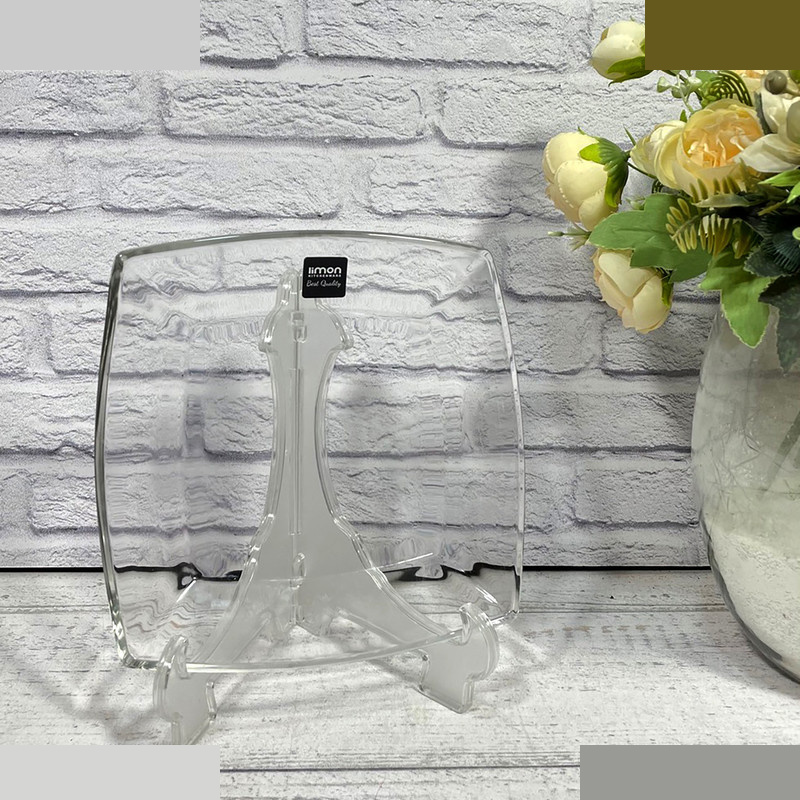 پیش دستی لیمون مدل مربع شیشه ای مجموعه 6 عددی