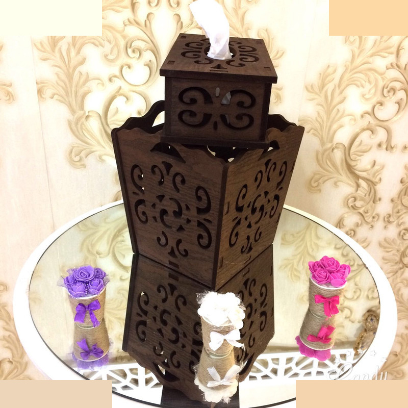 ست سطل و جای دستمال کاغذی مدل Az05