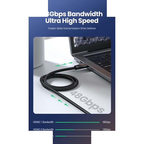 کابل 2.1 HDMI یوگرین مدل 80404-HD140 طول 3 متر