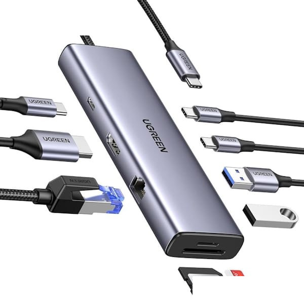 هاب ۹ پورت USB-C یوگرین مدل CM498-15600 هاب ۹ پورت USB-C یوگرین مدل CM498-15600
