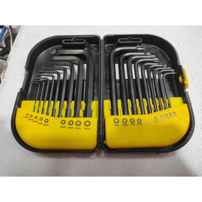 آچار آلن و ستاره ای تاپکس مدل فشار قوی کد SMT-TP100918PCS مجموعه 18 عددی آچار آلن و ستاره ای تاپکس مدل فشار قوی کد SMT-TP100918PCS مجموعه 18 عددی