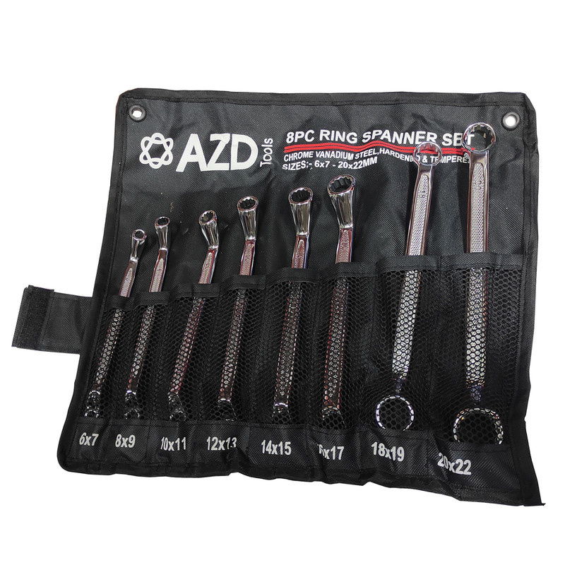 آچار دو سر رینگی ای زد دی مدل SMT-AZD--8PCS-RING SPANNERSET مجموعه 8 عددی آچار دو سر رینگی ای زد دی مدل SMT-AZD--8PCS-RING SPANNERSET مجموعه 8 عددی