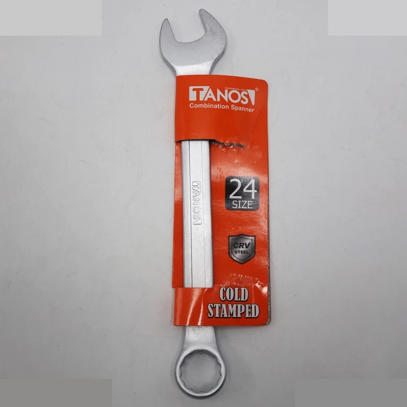 آچار یکسر تخت و یکسر رینگی تانوس مدل SMT-TANS-24-ye sar takht ye sar ring سایز 24 میلی متر