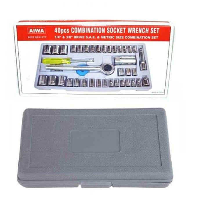 مجموعه 40 عددی آچار بکس و دسته آچار مدل آیوا