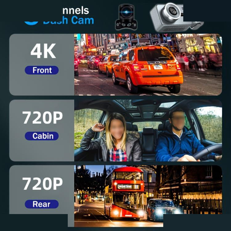 دوربین ثبت وقایع خودرو بلک باکس مدل CDR509-4K+WiFi به همراه دوربین عقب