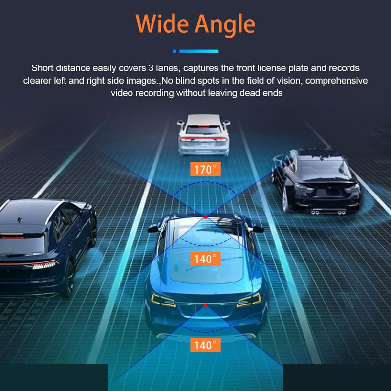 دوربین ثبت وقایع خودرو مدل 3 لنز RoadLens-F31-WiFi