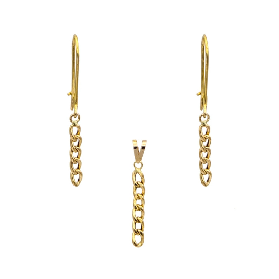 نیم ست طلا 18 عیار زنانه کارتیه کارتیر آویز و گوشواره کد 590 نیم ست طلا 18 عیار زنانه کارتیه کارتیر آویز و گوشواره کد 590