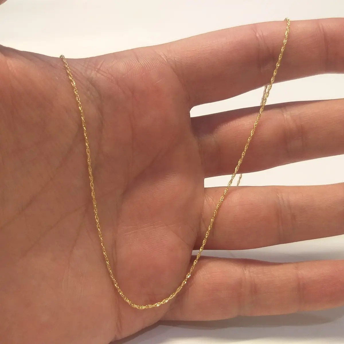 زنجیر طلا 18 عیار زنانه طنابی سایز 40 کد 508 زنجیر طلا 18 عیار زنانه طنابی سایز 40 کد 508