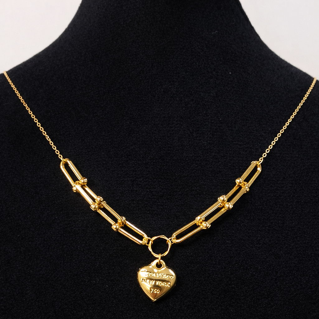 گردنبند طلا 18 عیار زنانه طرح تیفانی سایز 40 کد 597 گردنبند طلا 18 عیار زنانه طرح تیفانی سایز 40 کد 597