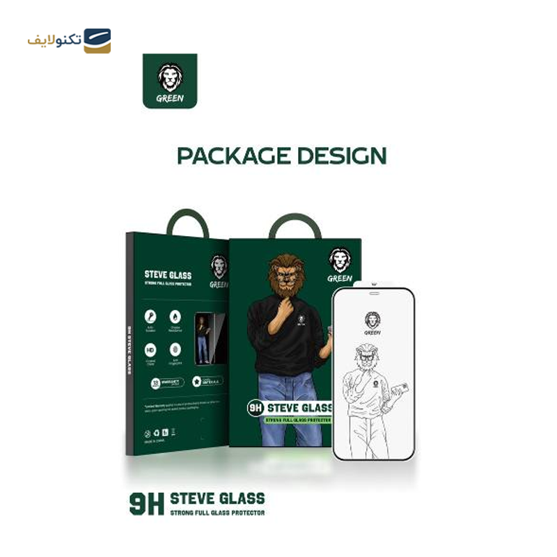 gallery-گلس گوشی اپل iPhone 12 گرین لاین مدل 9H Steve Glass Strong copy.png