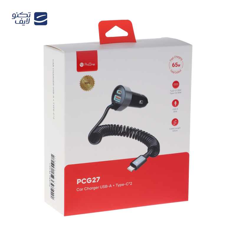 شارژر فندکی 65 وات پرووان مدل PCG27