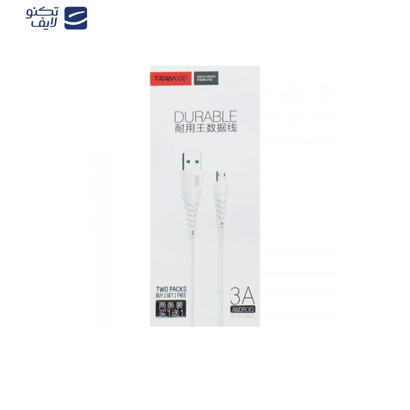 کابل تبدیل USB به microUSB ترانیو مدل S10-v طول 1.2 متر