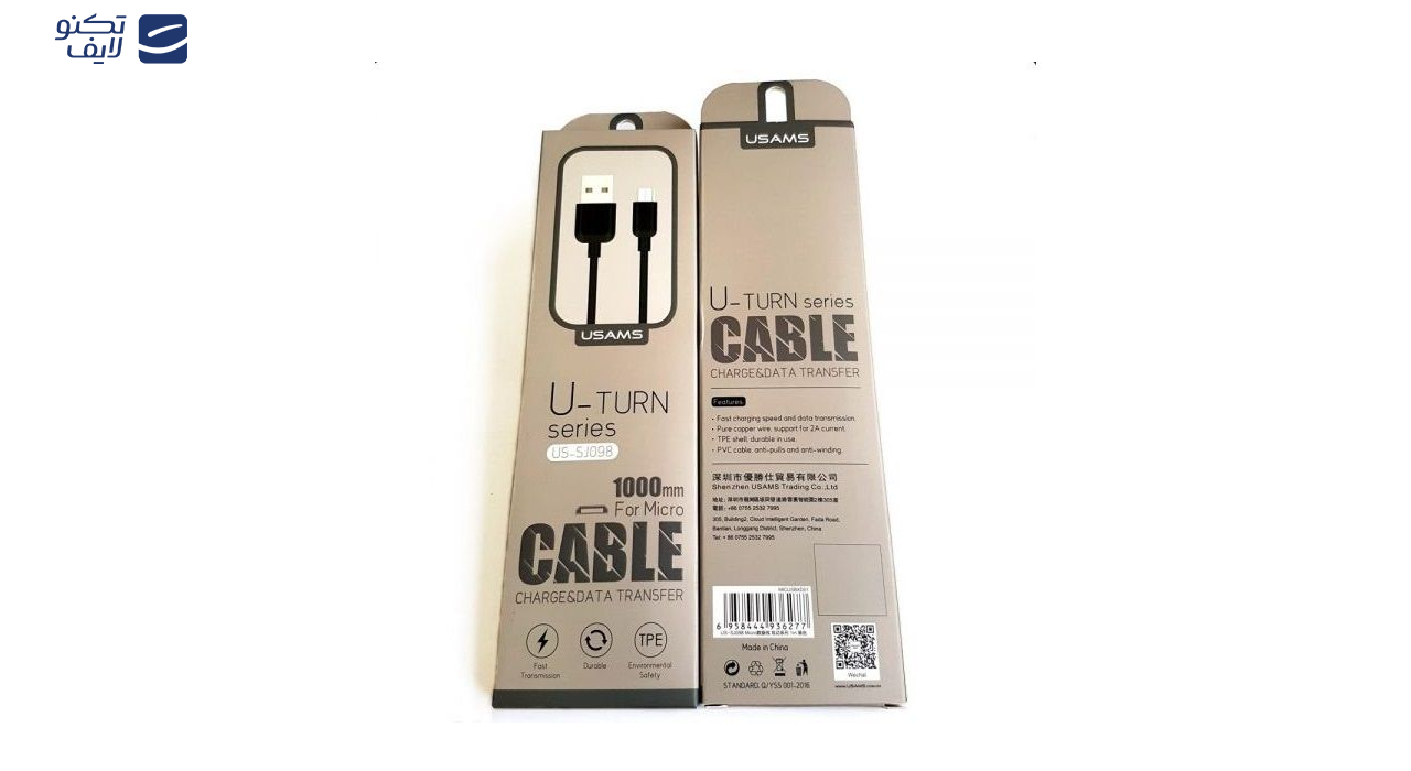 کابل تبدیل USB به microUSB یوسامز سری U-TURN مدل US-SJ۰۹۸ طول 1 متر