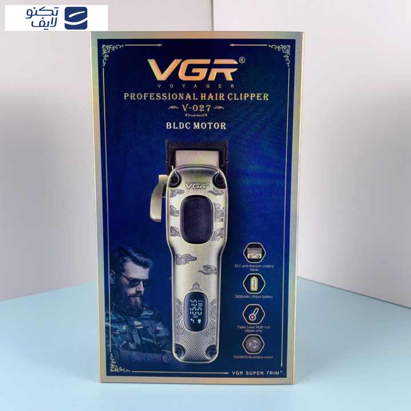 ماشین اصلاح موی سر و صورت وی جی ار شارژی مدل V-027