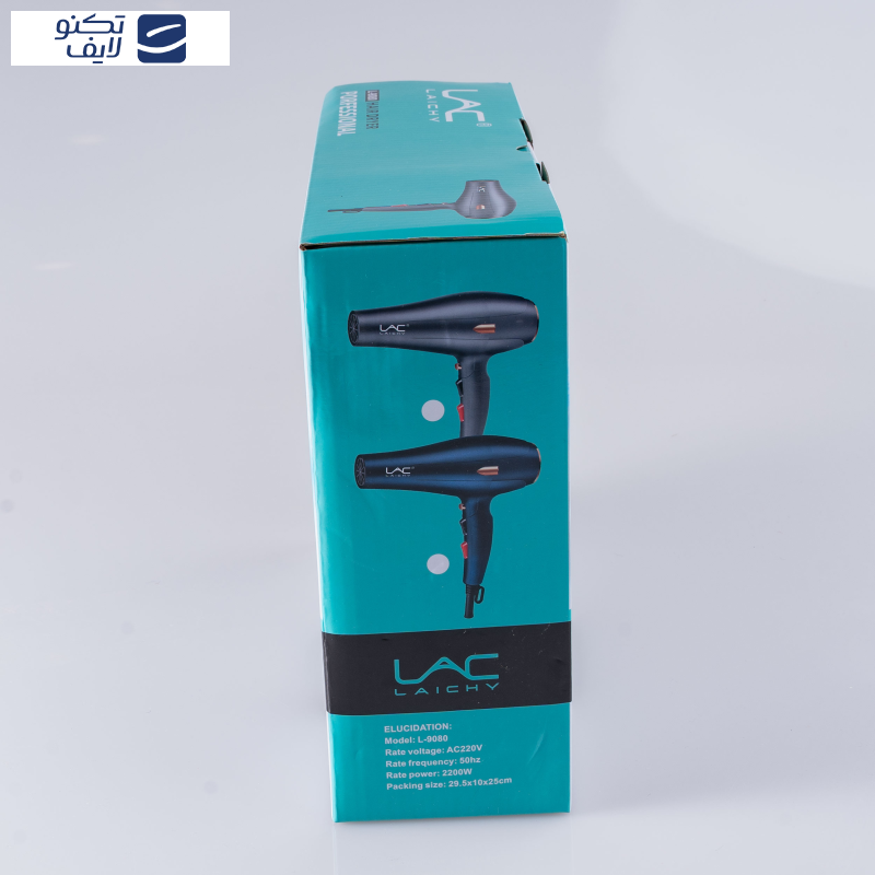 سشوار حرفهای لایچی مدل L-9080، موتور AC با توان مصرفی 2200 وات، دارای قابلیت باد سرد، طراحی ارگونومیک، فناوری تولید یون، با حالت صافکننده و حجمدهنده، وزن 500 گرم، تنظیم حرارت 3 حالته و کنترل سرعت 2 حالته، به همراه 2 سری متمرکزکننده سشوار حرفهای لایچی مدل L-9080، موتور AC با توان مصرفی 2200 وات، دارای قابلیت باد سرد، طراحی ارگونومیک، فناوری تولید یون، با حالت صافکننده و حجمدهنده، وزن 500 گرم، تنظیم حرارت 3 حالته و کنترل سرعت 2 حالته، به همراه 2 سری متمرکزکننده