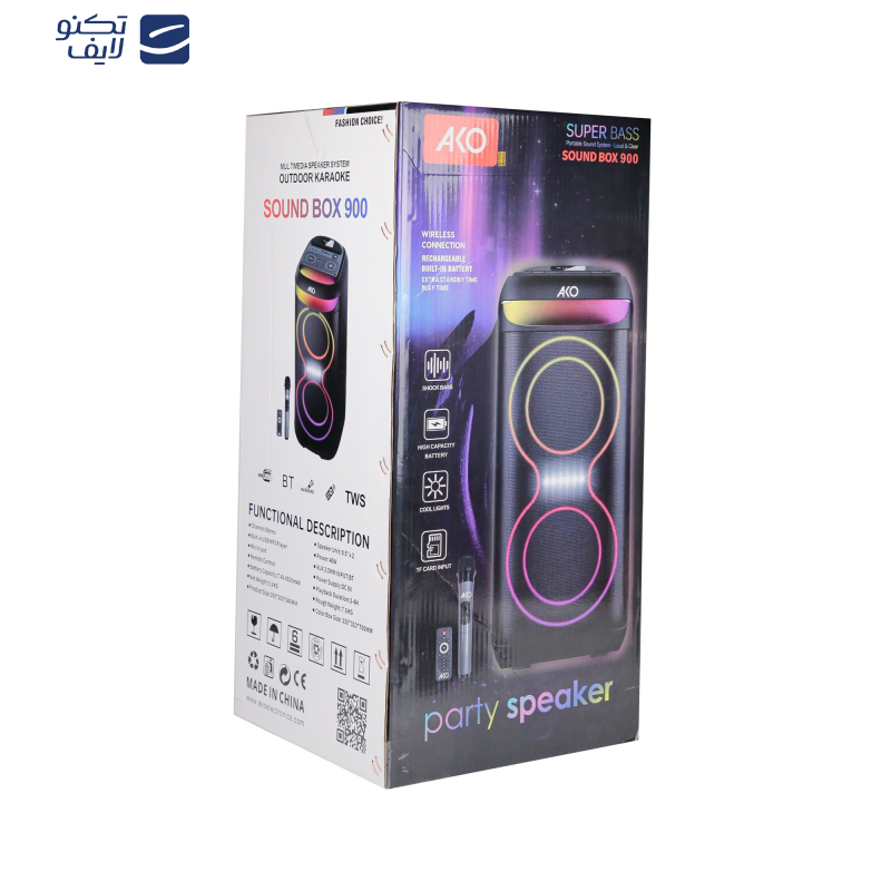 اسپیکر بلوتوثی قابل حمل آکو مدل sound box 900