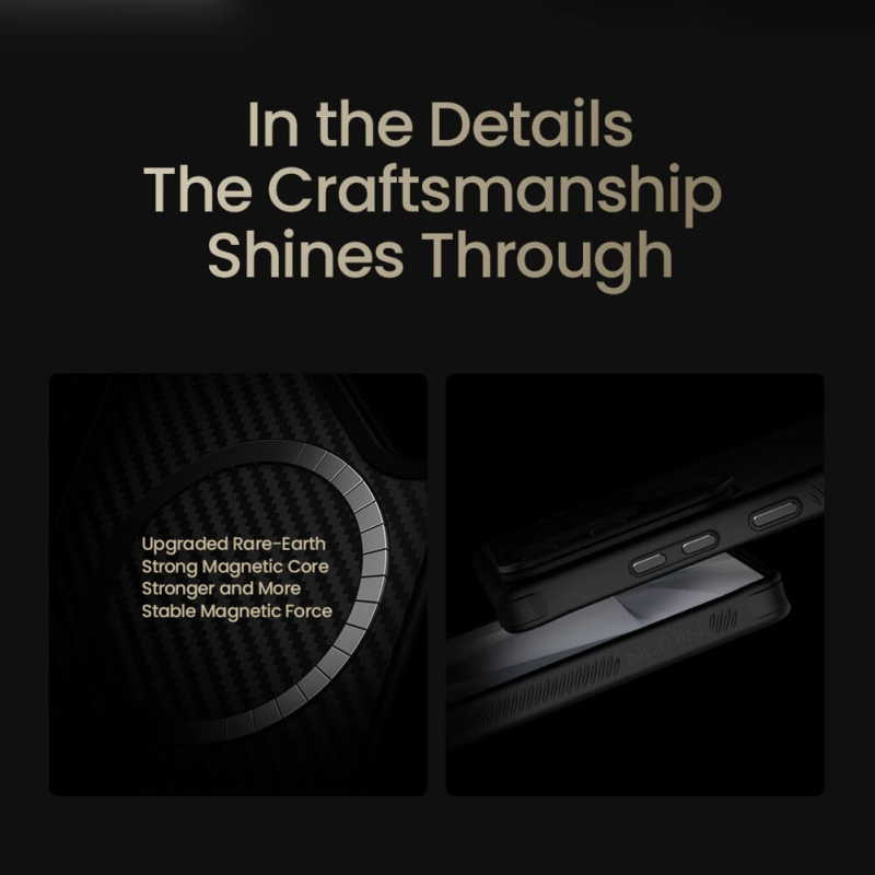 کاور نیلکین مدل CarboProp Magnetic MagSafe Frame version مناسب برای گوشی موبایل سامسونگ Galaxy S25 Ultra