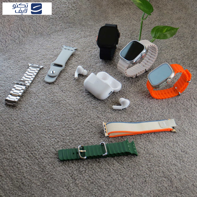 ساعت هوشمند ورنا مدل W49 ultra with 7 band به همراه هندزفری بیسیم ایرپادپرو ساعت هوشمند ورنا مدل W49 ultra with 7 band به همراه هندزفری بیسیم ایرپادپرو