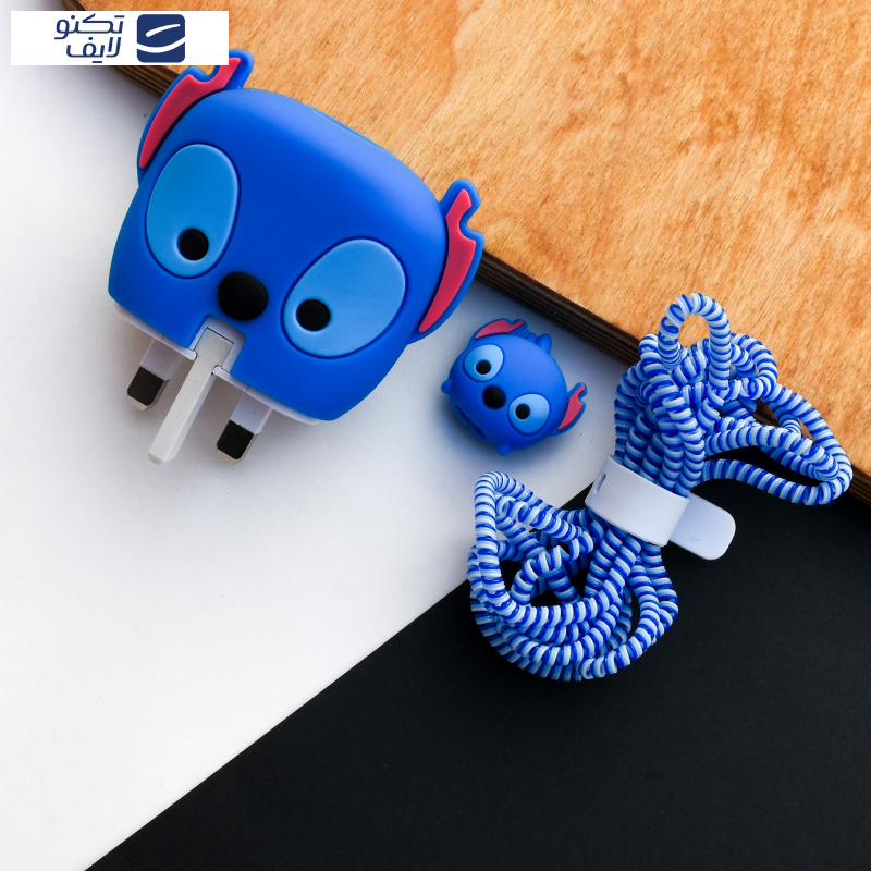 محافظ کابل وال کیس طرح استیج به همراه محافظ شارژر دیواری 25 وات سامسونگ مجموعه 4 عددی