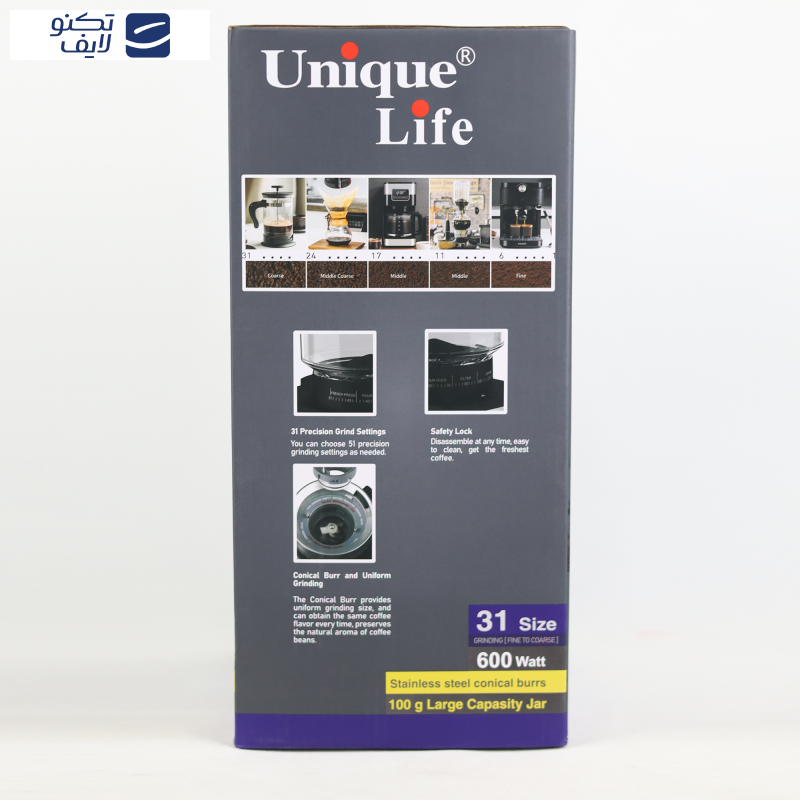 آسیاب قهوه یونیک لایف مدل UL-CG019B