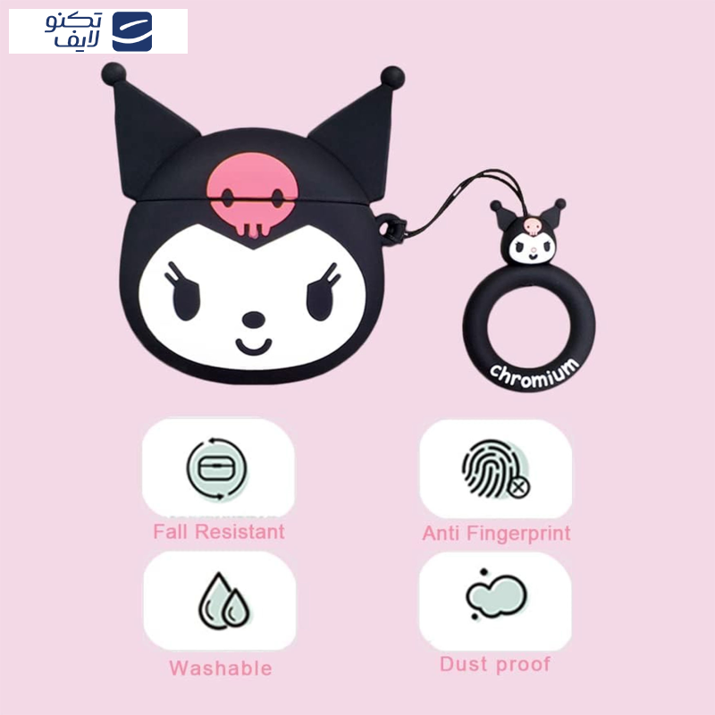 کاور کینگدام طرح Kuromi Sanrio مناسب برای کیس اپل ایرپاد پرو کاور کینگدام طرح Kuromi Sanrio مناسب برای کیس اپل ایرپاد پرو