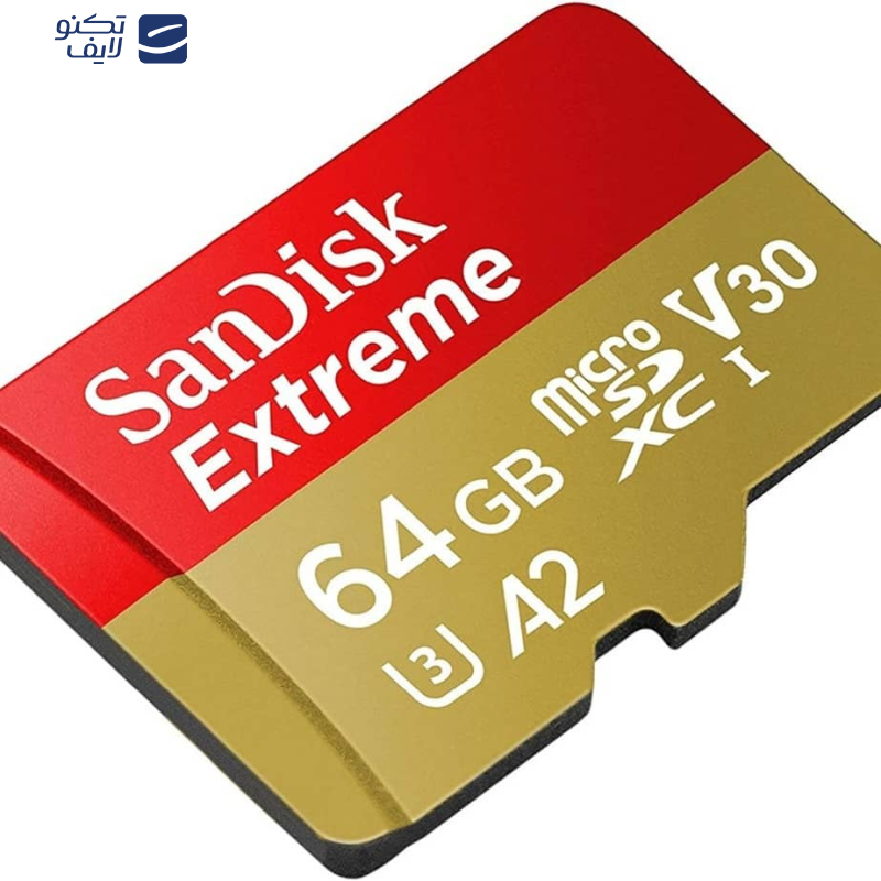 کارت حافظه سن دیسک microSDXC مدل Extreme کلاس A2 استاندارد UHS-I U3 سرعت 170MBps ظرفیت 64 گیگابایت