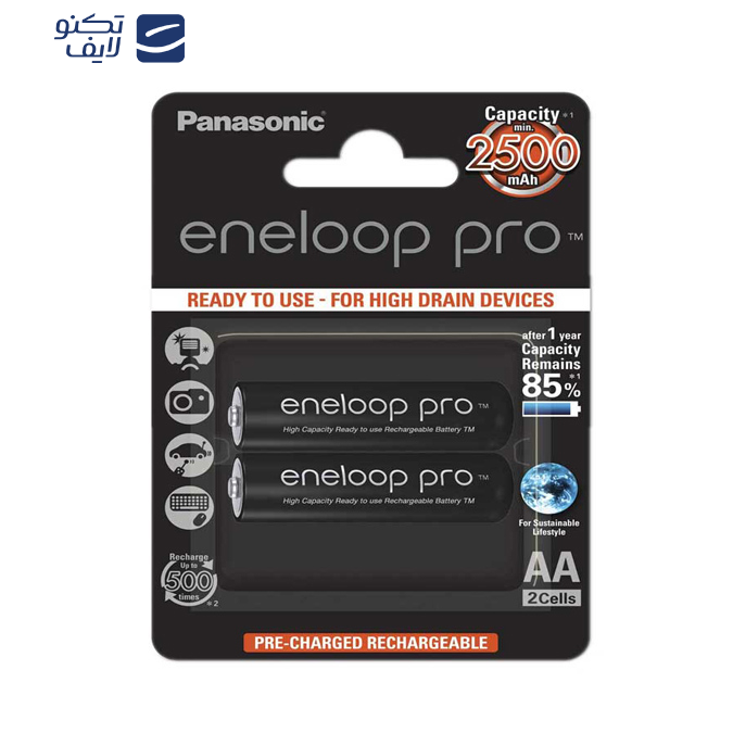  باتری قلمی قابل شارژ پاناسونیک مدل Eneloop Pro بسته 8 عددی 