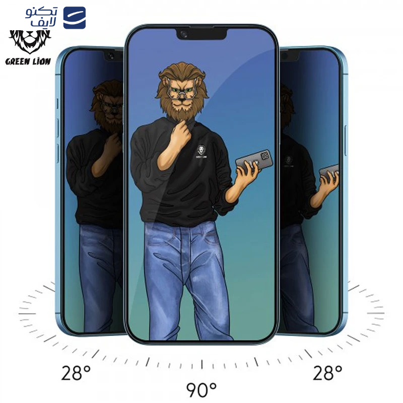 محافظ صفحه نمایش حریم شخصی گرین لاین مدل 9H Steve privacy مناسب برای گوشی موبایل اپل iphone 16 pro max