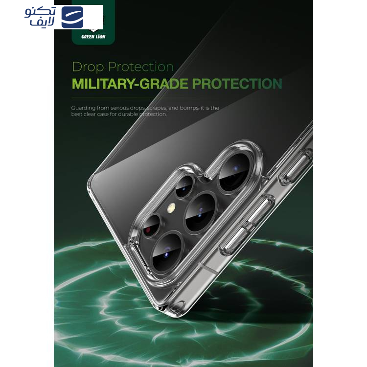 کاور گرین لاین مدل Crystal Clear مناسب برای گوشی موبایل سامسونگ Galaxy S25 Ultra